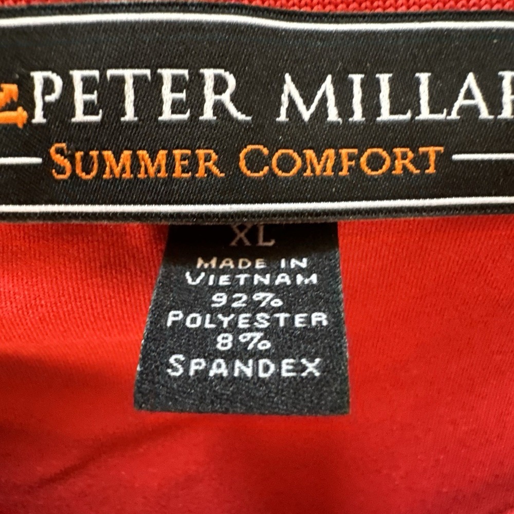 Peter Millar Summer Comfort Solid Red Polo Shirt … - image 4